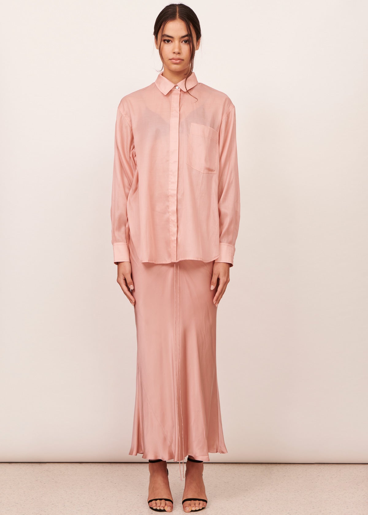 Delphine Silk Organdie Shirt - Pink