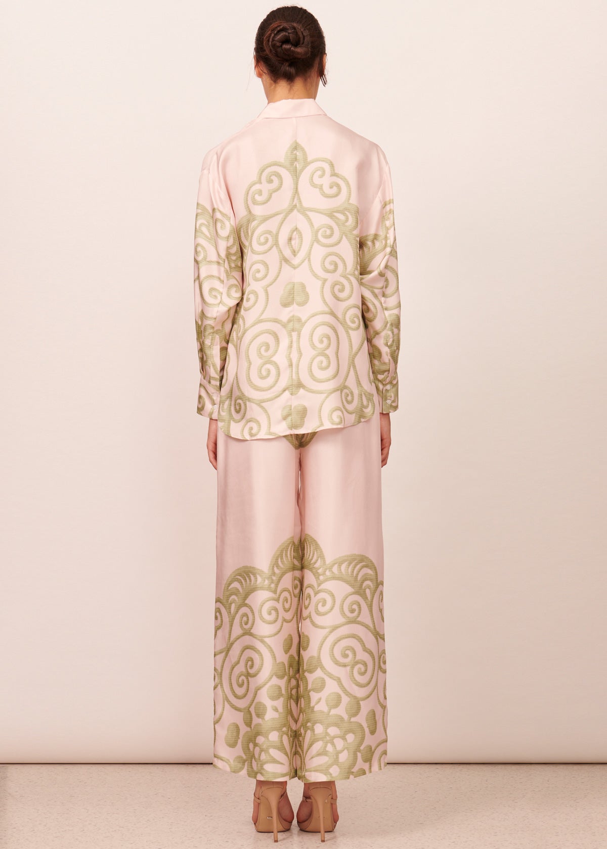 Coralie Silk Shirt - Pink/Green