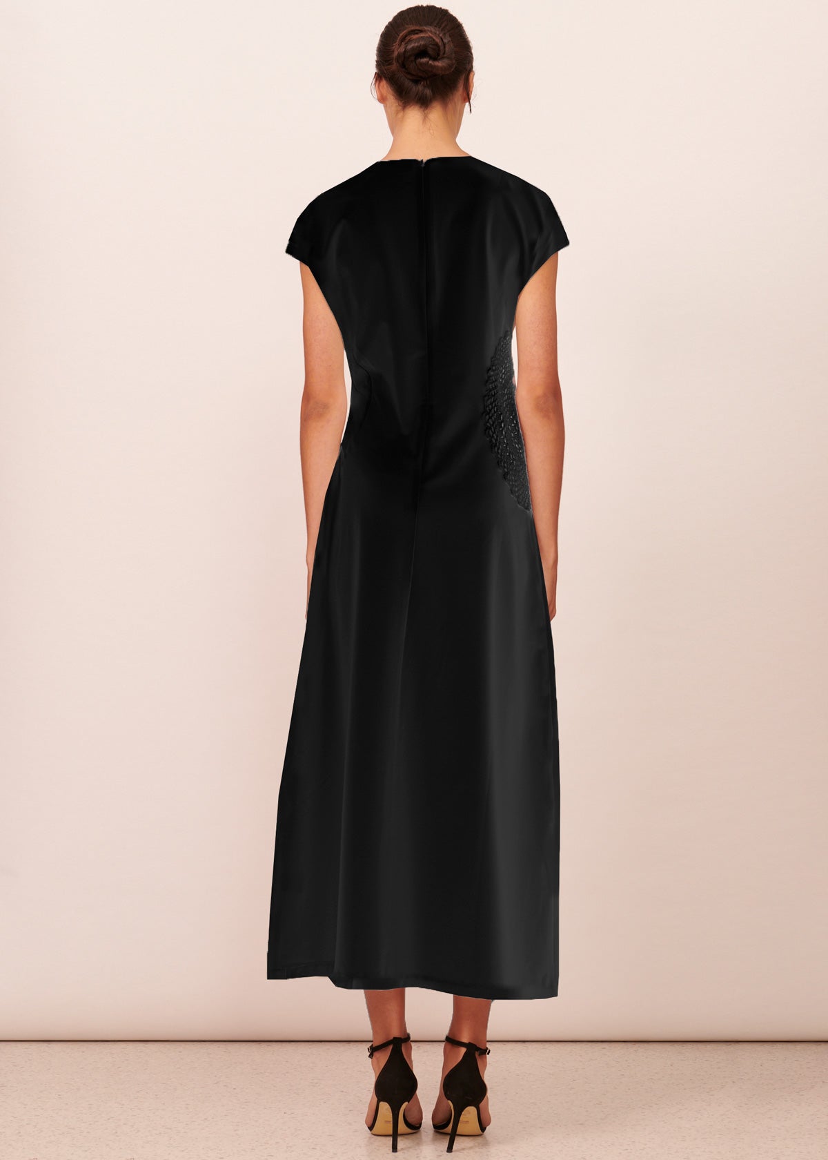 Anais Crochet Maxi Dress - Black