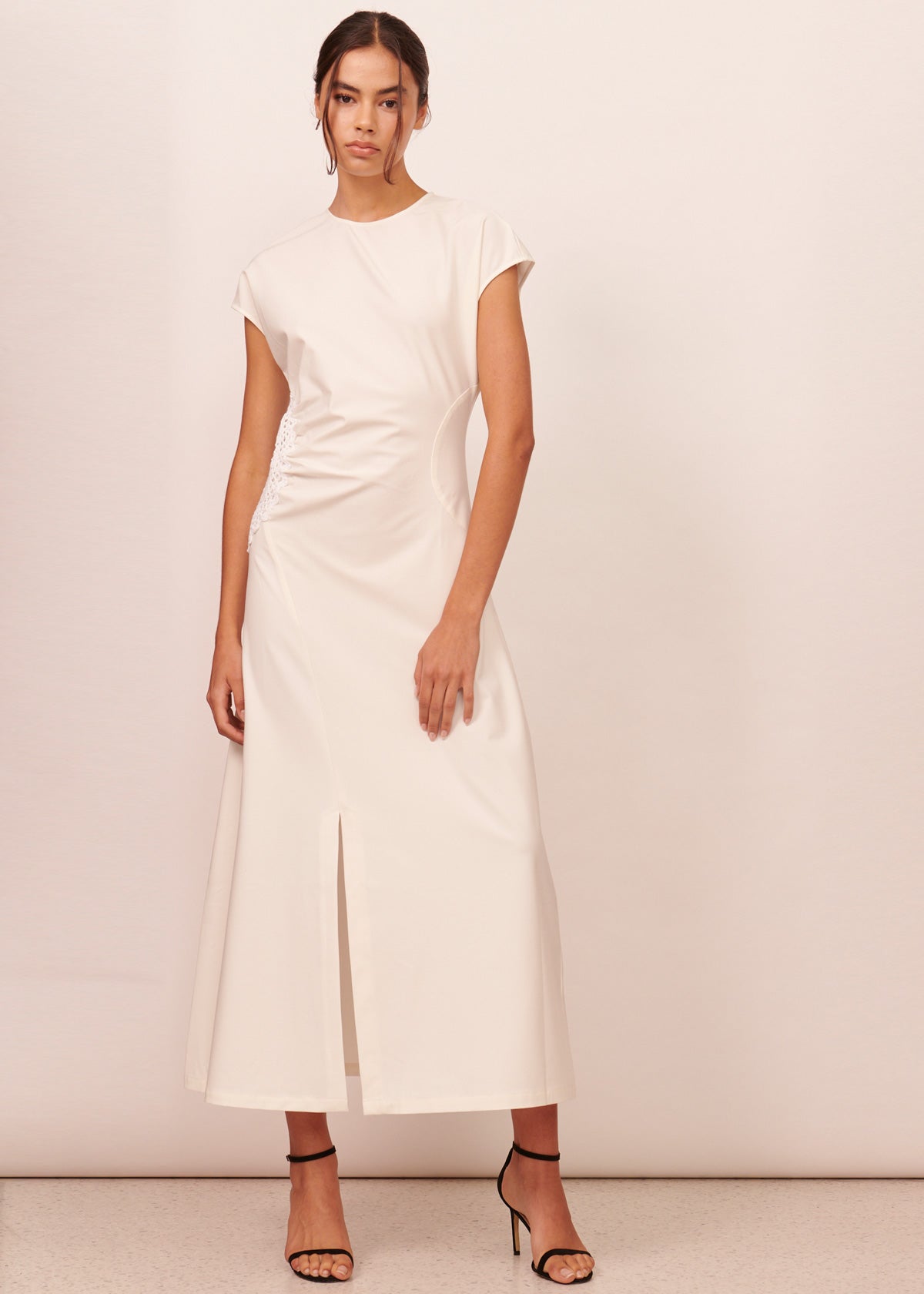Anais Crochet Maxi Dress - White
