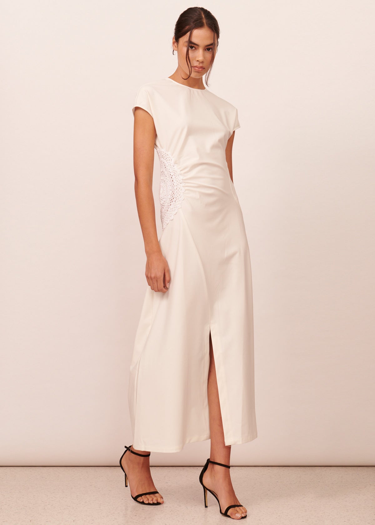 Anais Crochet Maxi Dress - White