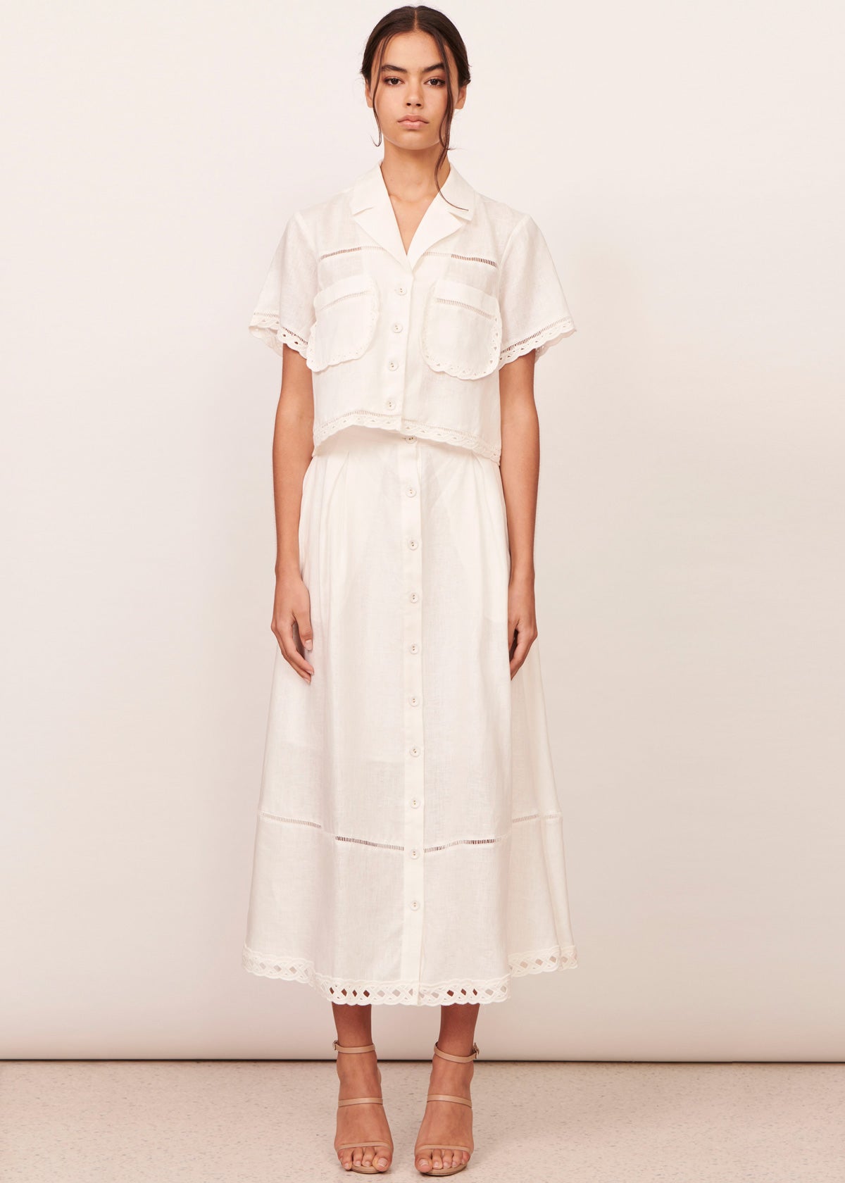 Elodie Linen Shirt - White