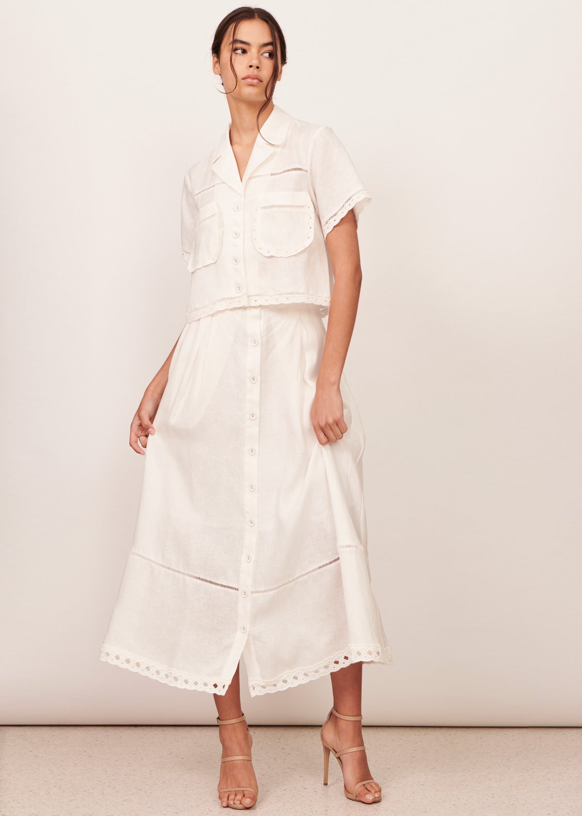 Elodie Linen Shirt - White
