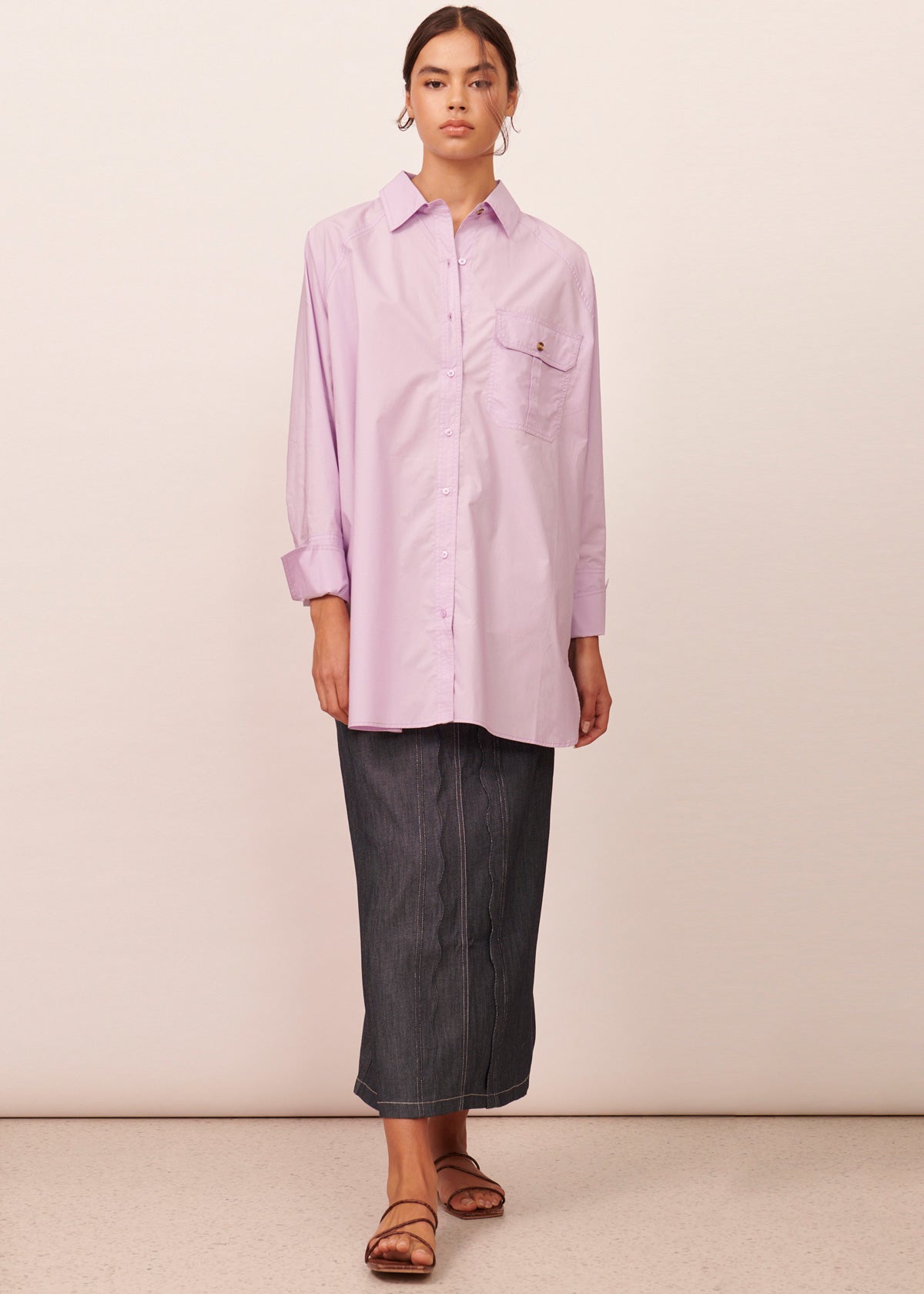Brigitte Raglan Shirt - Lilac