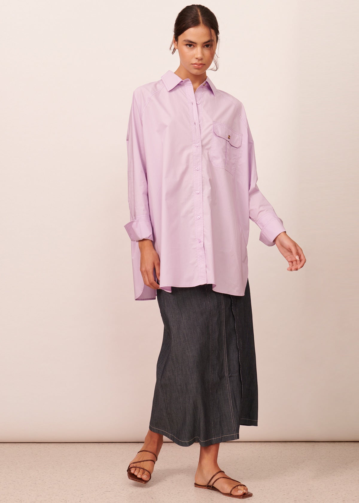 Brigitte Raglan Shirt - Lilac