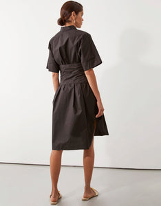Parker Obi Shirt Dress in Black by Apartment Clothing