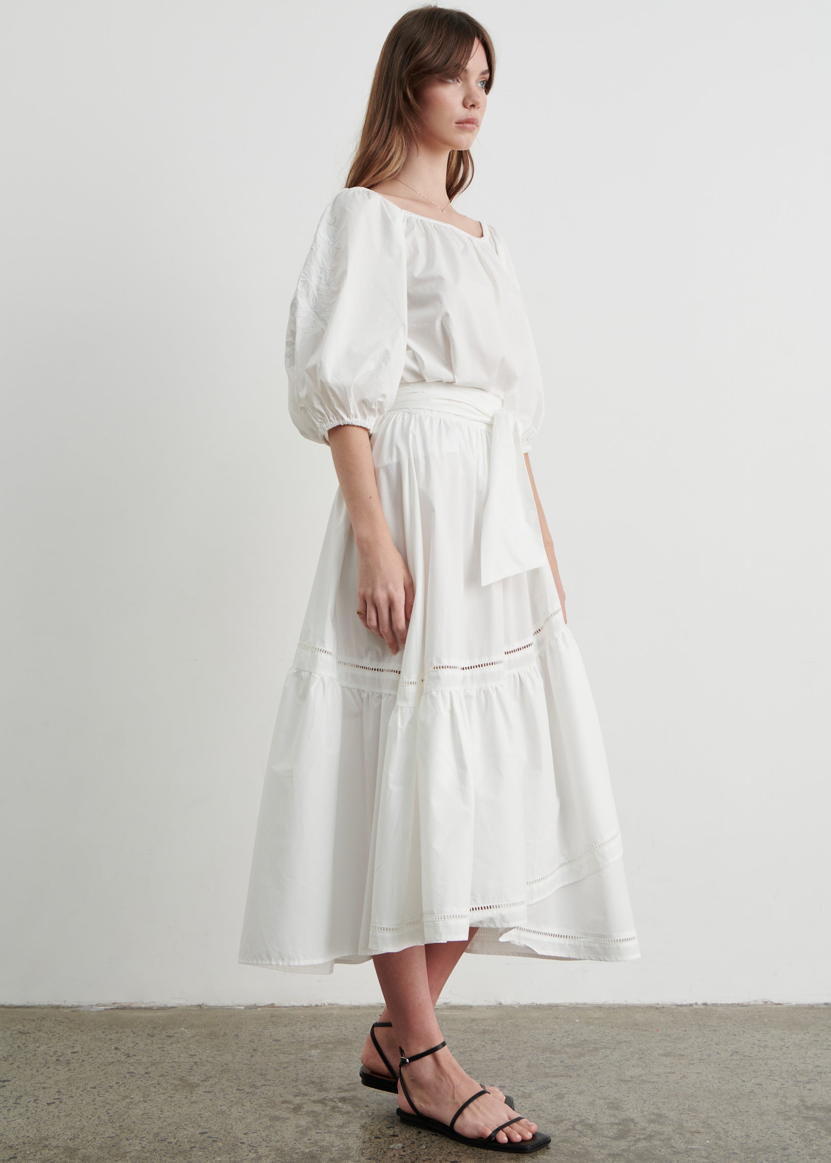 Posey Wrap Skirt - White