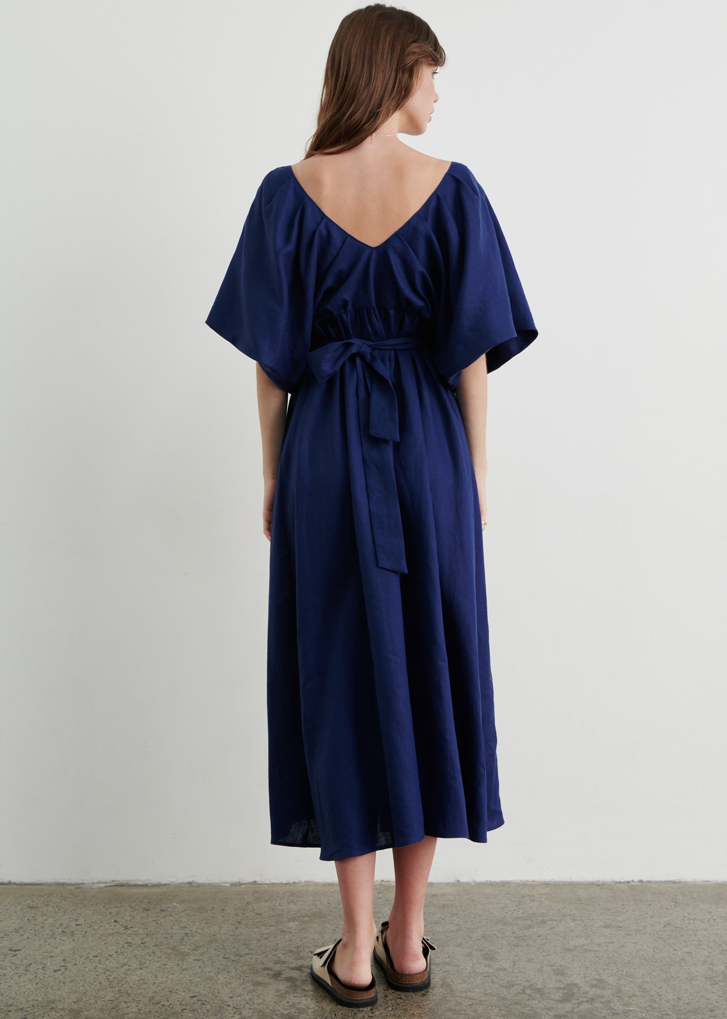 Tess Draped Maxi Dress - Blue