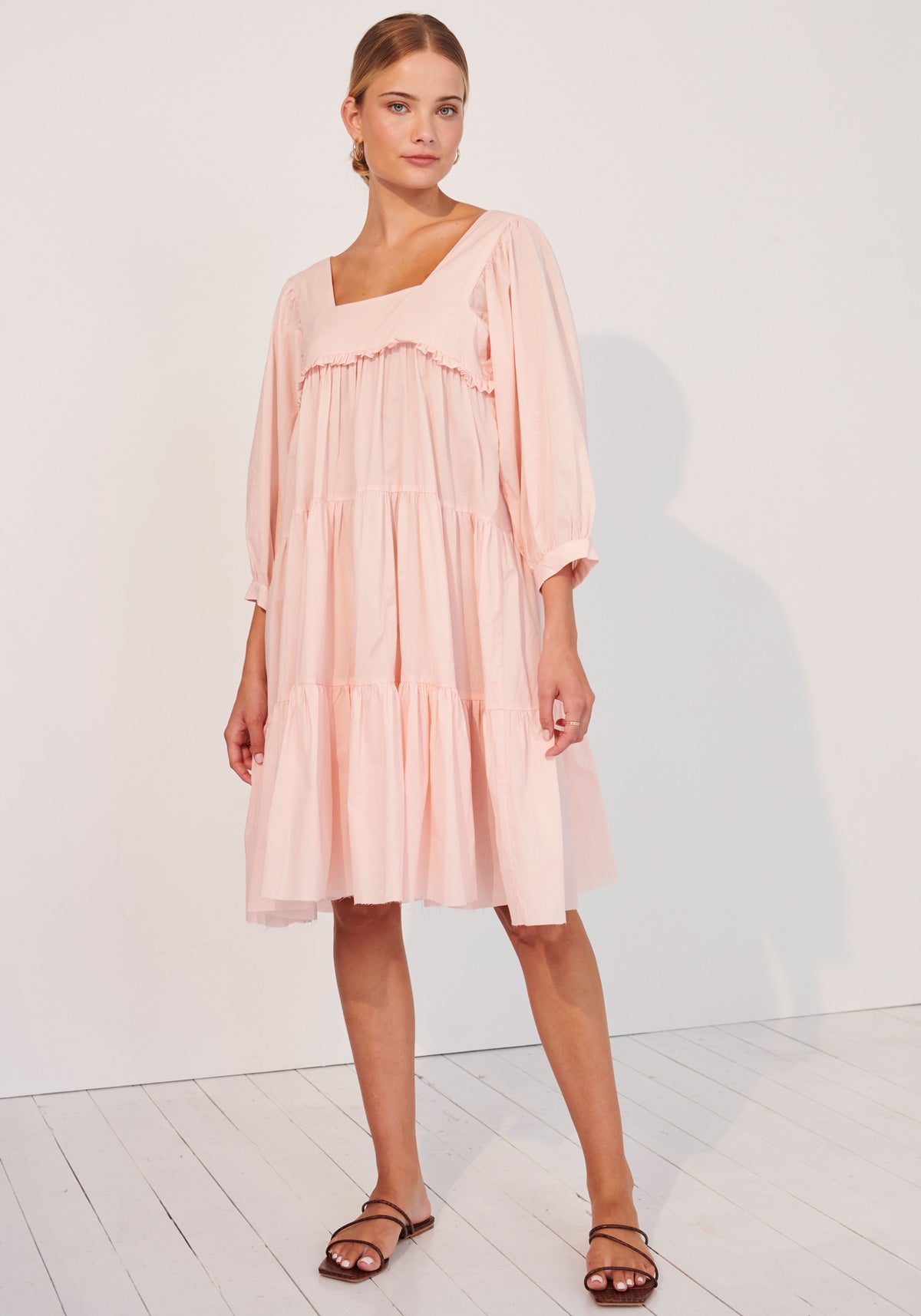 Serena Tiered Dress - Pink