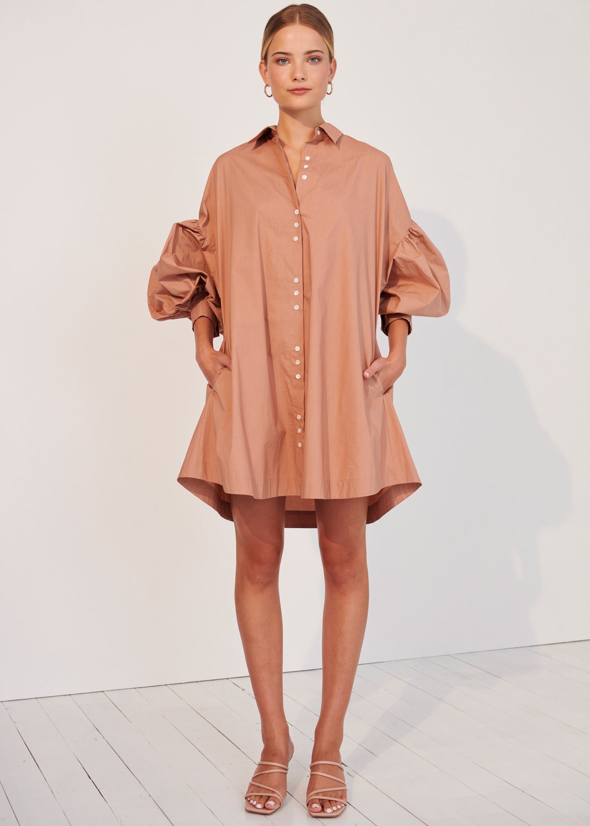 Ginevra Shirt Dress - Blush
