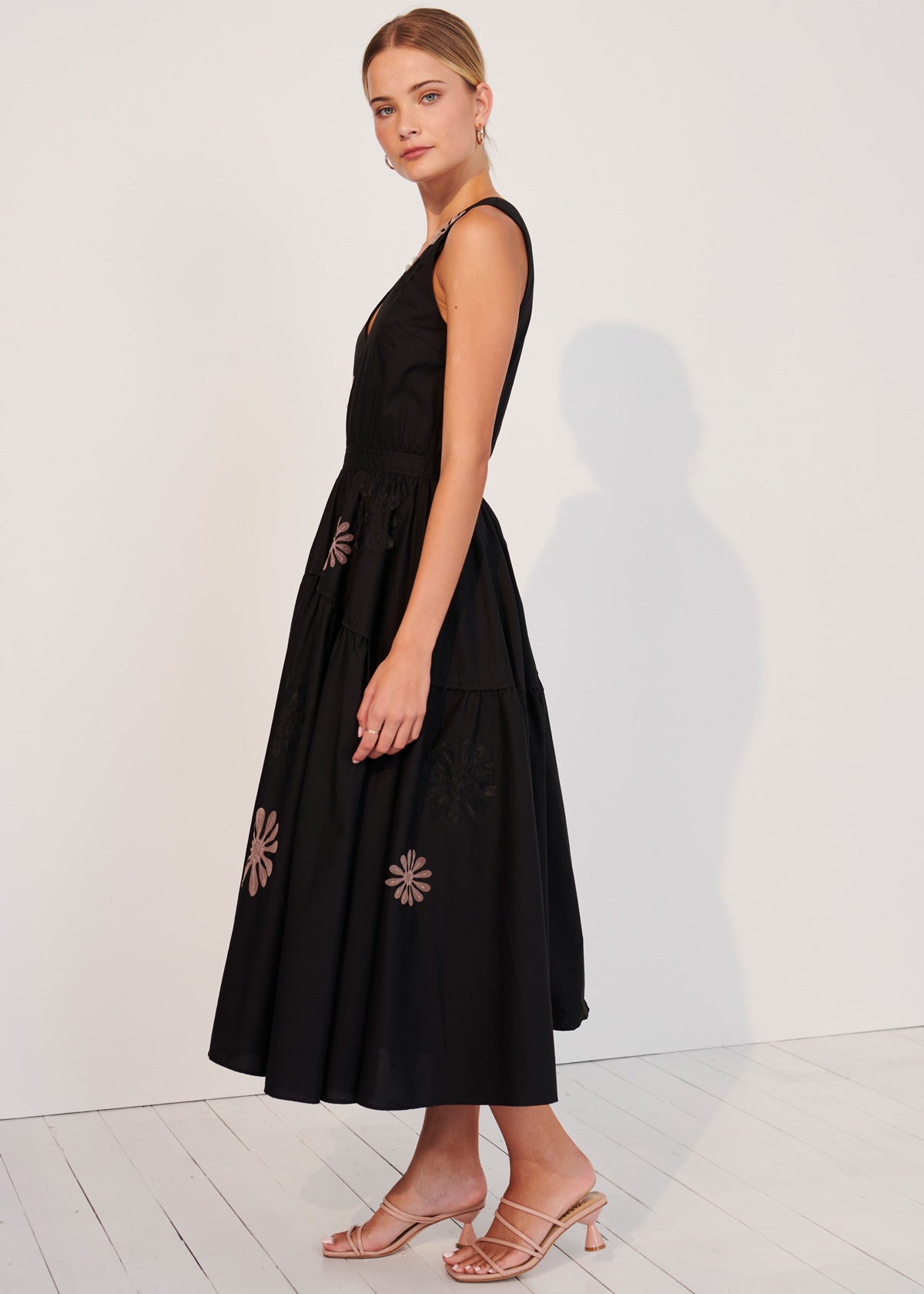 Chiara Midi Dress - Black