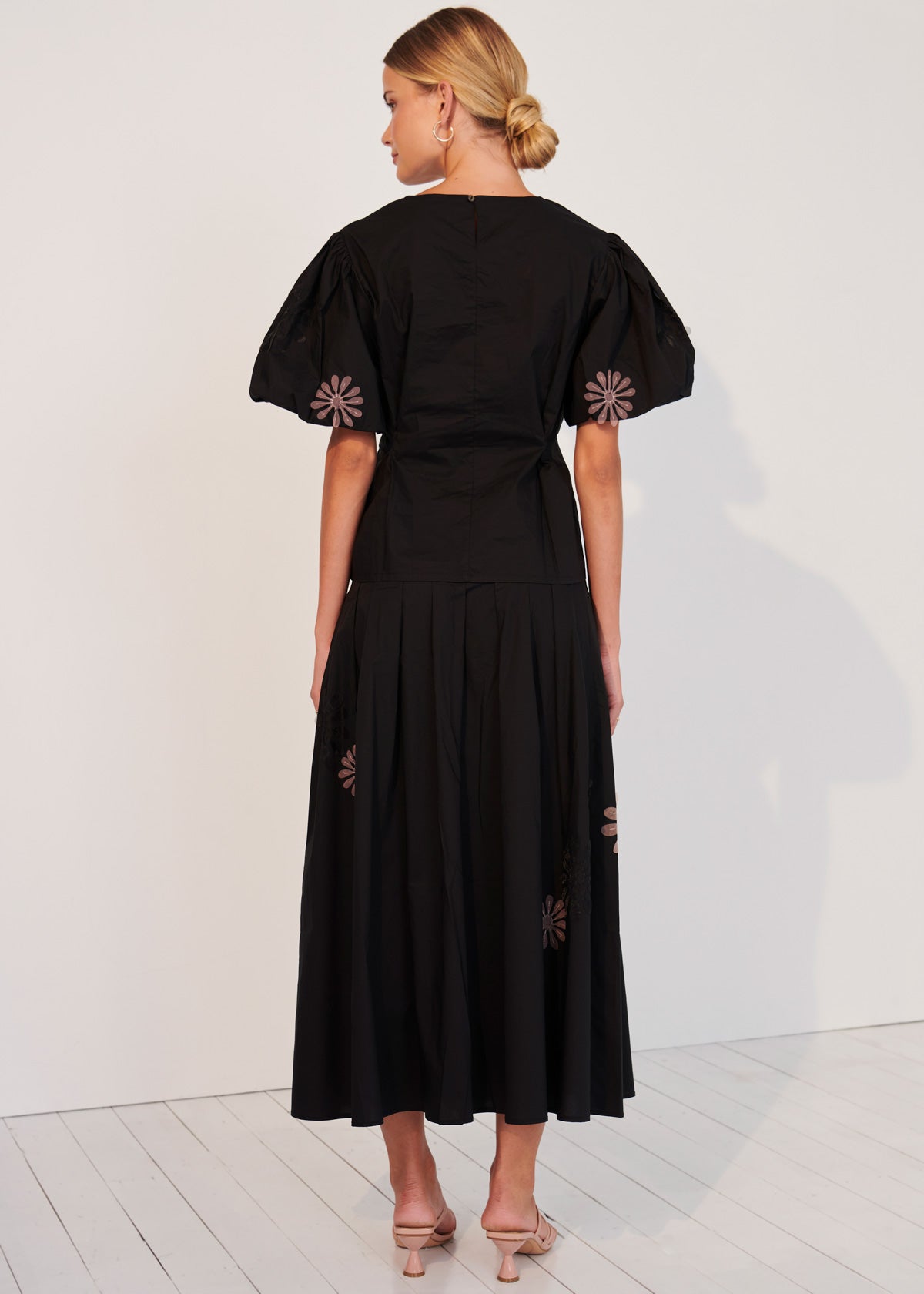 Chiara Pleated Skirt - Black