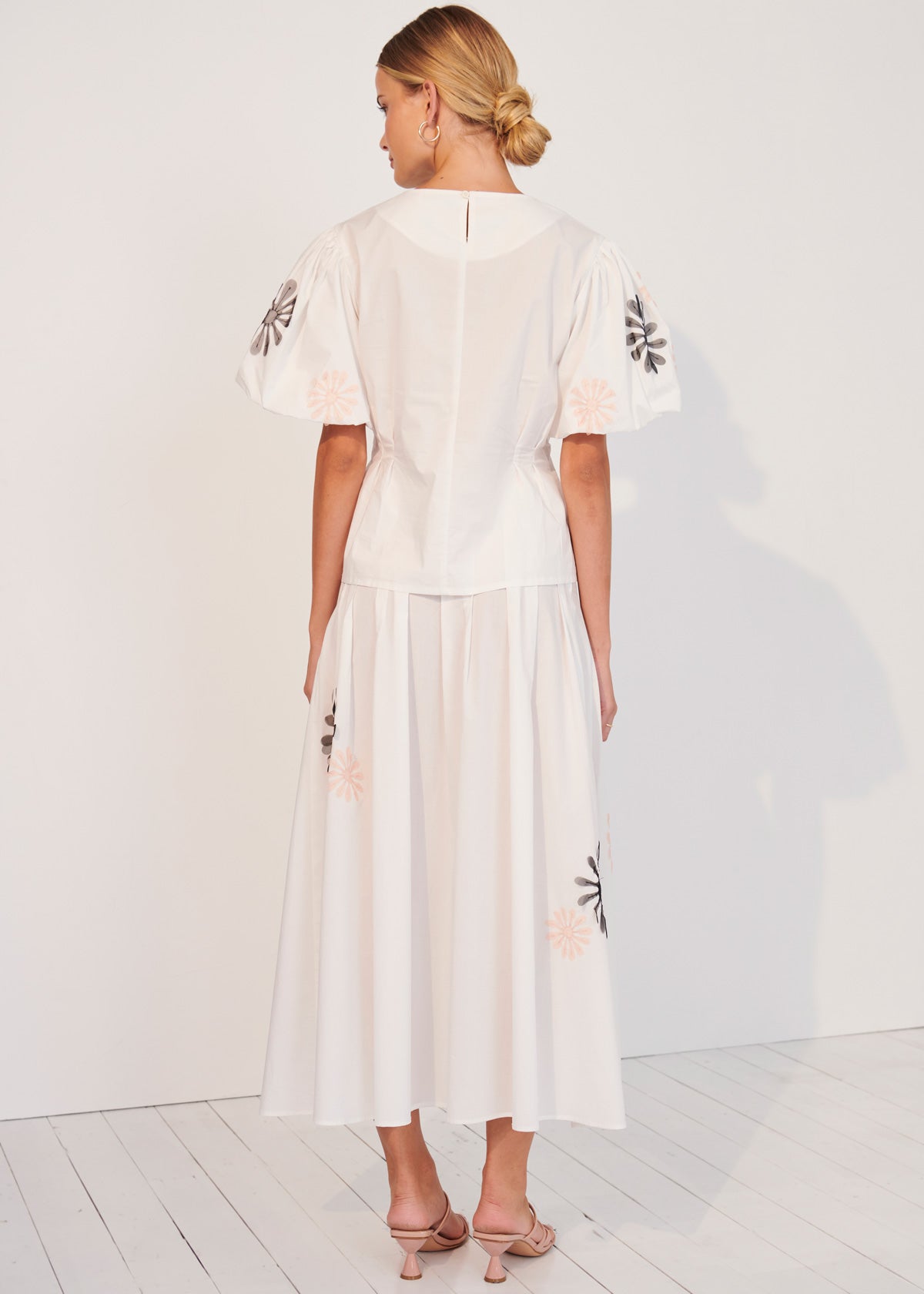 Chiara Pleated Skirt - White