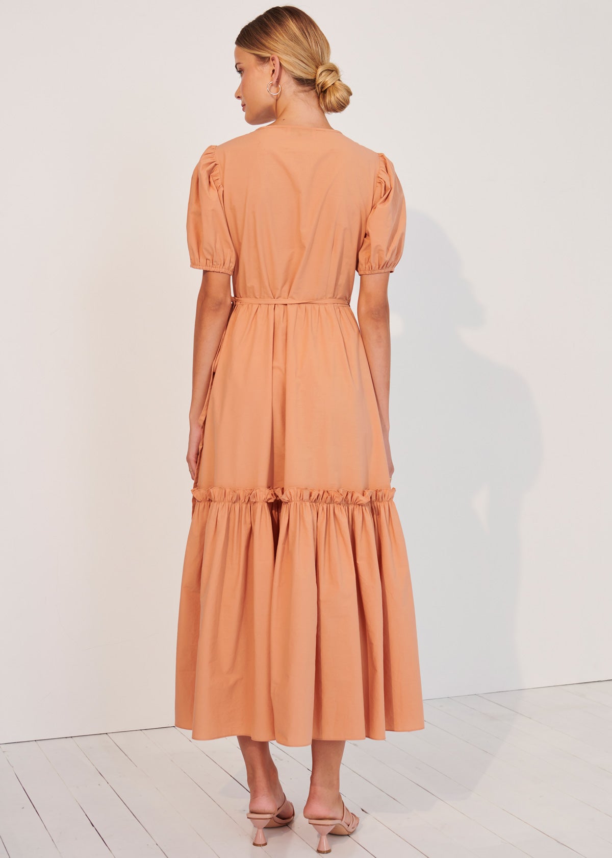 Dafne Wrap Dress - Peach