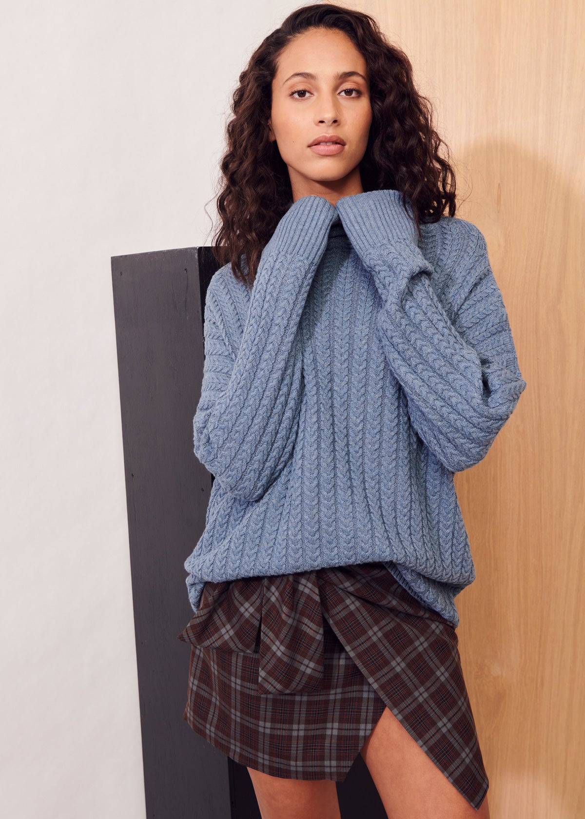 Dara Cable Knit - Blue